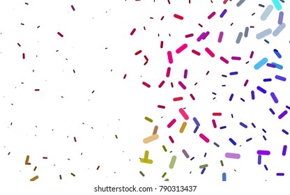 Light Multicolor, Rainbow vector template with repeated sticks. Shining colored illustration with rounded stripes. The template can be used as a background.