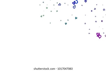 Light Multicolor, Rainbow vector texture with ABC characters. Abstract illustration with colored latin alphabet. The pattern can be used for ad, booklets, leaflets of education.