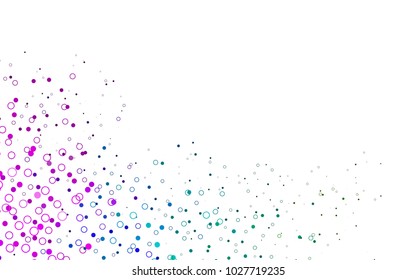 Light Multicolor, Rainbow vector  texture with disks. Modern abstract illustration with colorful water drops. Pattern can be used as texture of water, rain drops.