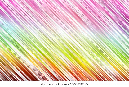 Light Multicolor, Rainbow vector texture with colored lines. Decorative shining illustration with lines on abstract template. The pattern can be used for websites.