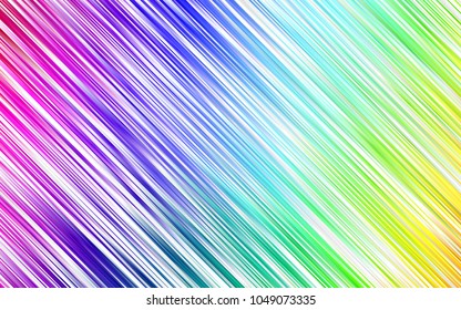 Light Multicolor, Rainbow vector texture with colored lines. Glitter abstract illustration with colored sticks. The template can be used as a background.