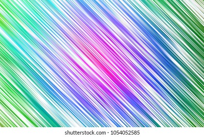 Light Multicolor, Rainbow vector texture with colored lines. Blurred decorative design in simple style with lines. The pattern can be used for websites.
