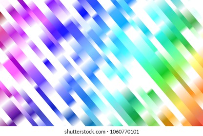 Light Multicolor, Rainbow vector texture with colored lines. Glitter abstract illustration with colored sticks. Best design for your ad, poster, banner.