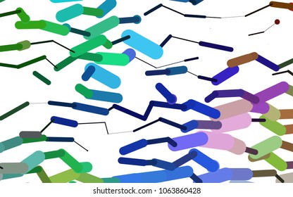 Light Multicolor, Rainbow vector texture with colored capsules. Capsules on blurred abstract background with gradient. Smart design for your business advert.