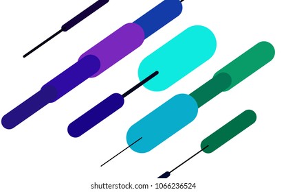 Light Multicolor, Rainbow vector texture with colored capsules. Decorative shining illustration with lines on abstract template. The template can be used as a background.