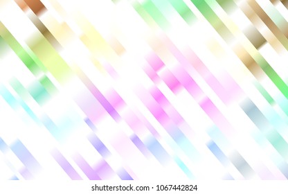 Light Multicolor, Rainbow vector texture with colored lines. Blurred decorative design in simple style with lines. The template can be used as a background.