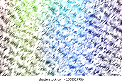 Light Multicolor, Rainbow vector texture with colored lines. Glitter abstract illustration with colored sticks. The pattern can be used as ads, poster, banner for commercial.