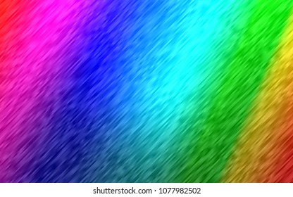 Light Multicolor, Rainbow vector texture with colored lines. Blurred decorative design in simple style with lines. The pattern can be used for websites.
