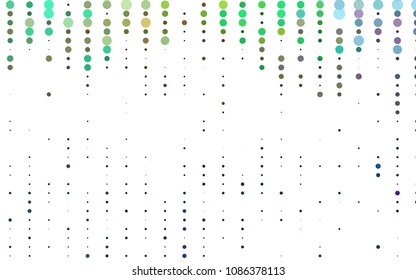 Light Multicolor, Rainbow vector  texture with disks. Blurred decorative design in abstract style with bubbles. New design for ad, poster, banner of your website.