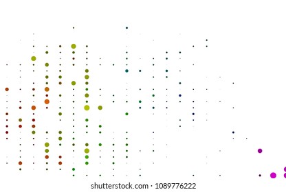 Light Multicolor, Rainbow vector  texture with disks. Illustration with set of shining colorful abstract circles. The pattern can be used for aqua ad, booklets.