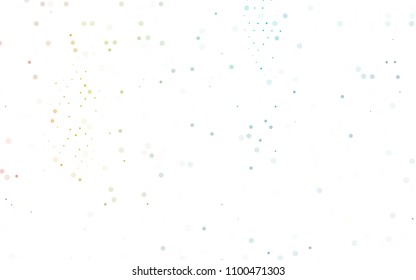 Light Multicolor, Rainbow vector  texture with disks. Beautiful colored illustration with blurred circles in nature style. Pattern can be used as texture of water, rain drops.