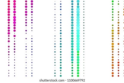 Light Multicolor, Rainbow vector  texture with disks. Illustration with set of shining colorful abstract circles. Completely new template for your brand book.