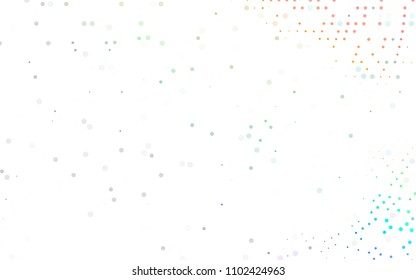 Light Multicolor, Rainbow vector  texture with disks. Abstract illustration with colored bubbles in nature style. New design for ad, poster, banner of your website.