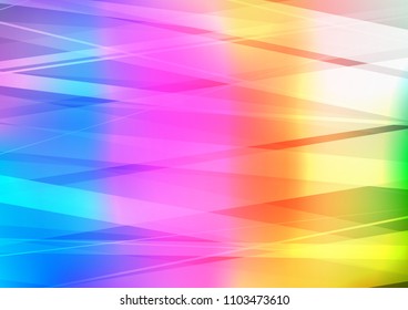 Light Multicolor, Rainbow vector texture with colored lines. Lines on blurred abstract background with gradient. Smart design for your business advert.