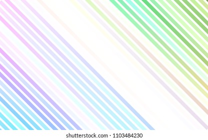 Light Multicolor, Rainbow vector texture with colored lines. Decorative shining illustration with lines on abstract template. The pattern can be used as ads, poster, banner for commercial.