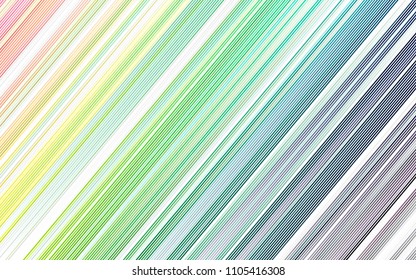 Light Multicolor, Rainbow vector texture with colored lines. Glitter abstract illustration with colored sticks. Smart design for your business advert.