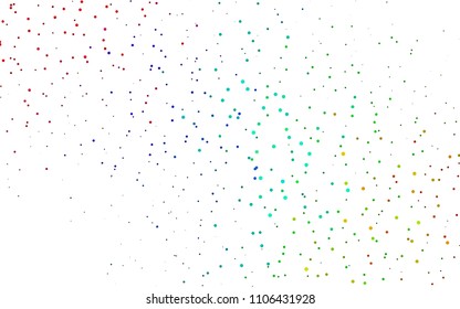 Light Multicolor, Rainbow vector  texture with disks. Blurred decorative design in abstract style with bubbles. The pattern can be used for beautiful websites.