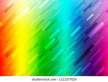 Light Multicolor, Rainbow vector texture with colored lines. Lines on blurred abstract background with gradient. Smart design for your business advert.