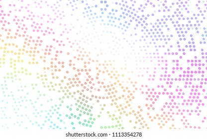 Light Multicolor, Rainbow vector texture with beautiful stars. Shining colored illustration with stars. Smart design for your business advert.