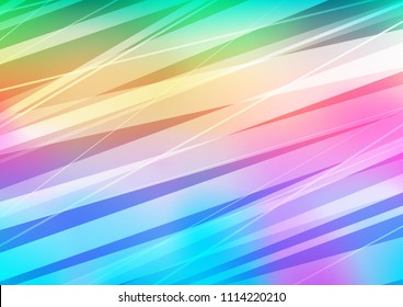 Light Multicolor, Rainbow vector texture with colored lines. Lines on blurred abstract background with gradient. The pattern can be used for websites.