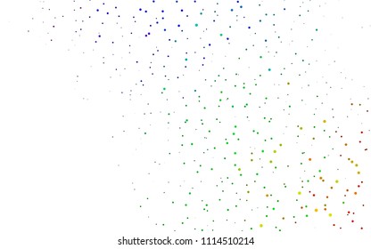 Light Multicolor, Rainbow vector  texture with disks. Modern abstract illustration with colorful water drops. The pattern can be used for ads, leaflets of liquid.