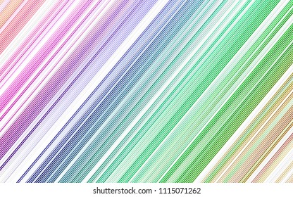 Light Multicolor, Rainbow vector texture with colored lines. Modern geometrical abstract illustration with staves. The pattern can be used as ads, poster, banner for commercial.