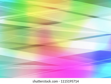 Light Multicolor, Rainbow vector texture with colored lines. Modern geometrical abstract illustration with staves. The template can be used as a background.