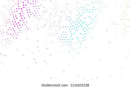 Light Multicolor, Rainbow vector  texture with disks. Illustration with set of shining colorful abstract circles. The pattern can be used for aqua ad, booklets.