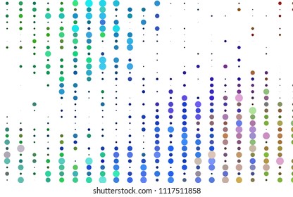 Light Multicolor, Rainbow vector  texture with disks. Modern abstract illustration with colorful water drops. Beautiful design for your business natural advert.