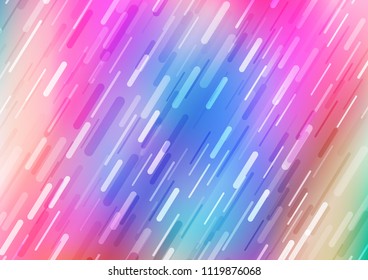 Light Multicolor, Rainbow vector texture with colored lines. Blurred decorative design in simple style with lines. Best design for your ad, poster, banner.