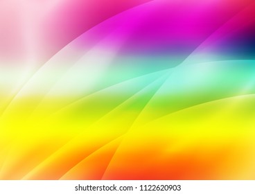 Light Multicolor, Rainbow vector texture with colored lines. Shining colored illustration with narrow lines. The template can be used as a background.