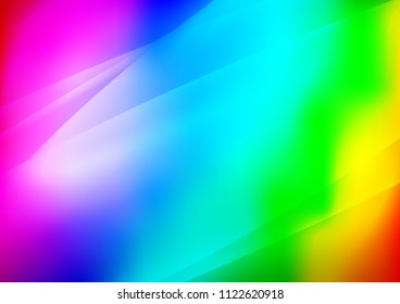 Light Multicolor, Rainbow vector texture with colored lines. Blurred decorative design in simple style with lines. Best design for your ad, poster, banner.