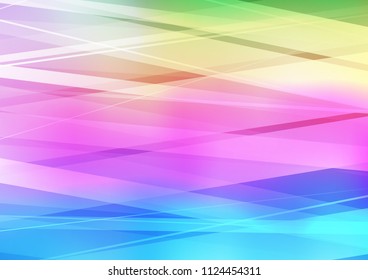 Light Multicolor, Rainbow vector texture with colored lines. Blurred decorative design in simple style with lines. Smart design for your business advert.