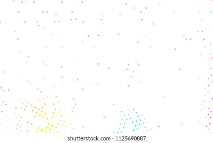 Light Multicolor, Rainbow vector  texture with disks. Blurred bubbles on abstract background with colorful gradient. Pattern can be used as texture of water, rain drops.