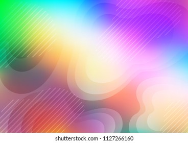 Light Multicolor, Rainbow vector texture with colored lines. Lines on blurred abstract background with gradient. The pattern can be used for websites.
