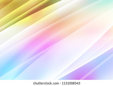 Light Multicolor, Rainbow vector texture with colored lines. Modern geometrical abstract illustration with staves. The pattern can be used as ads, poster, banner for commercial.