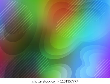 Light Multicolor, Rainbow vector texture with colored lines. Modern geometrical abstract illustration with staves. The template can be used as a background.