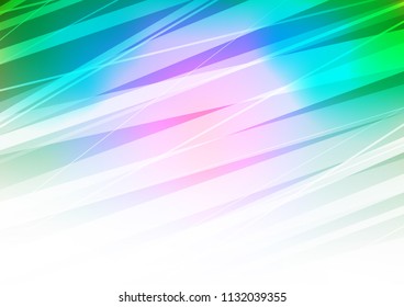 Light Multicolor, Rainbow vector texture with colored lines. Decorative shining illustration with lines on abstract template. The pattern can be used for websites.