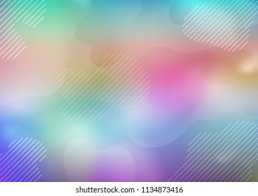 Light Multicolor, Rainbow vector texture with colored lines. Decorative shining illustration with lines on abstract template. The pattern can be used for busines ad, booklets, leaflets