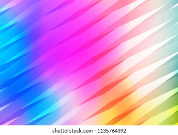 Light Multicolor, Rainbow vector texture with colored lines. Shining colored illustration with narrow lines. The pattern can be used for websites.