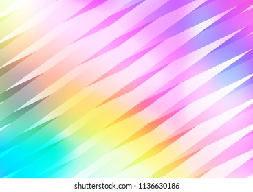 Light Multicolor, Rainbow vector texture with colored lines. Glitter abstract illustration with colored sticks. The pattern can be used as ads, poster, banner for commercial.