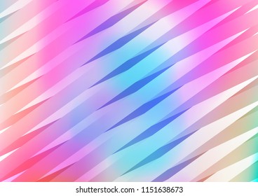 Light Multicolor, Rainbow vector texture with colored lines. Decorative shining illustration with lines on abstract template. The pattern can be used for busines ad, booklets, leaflets