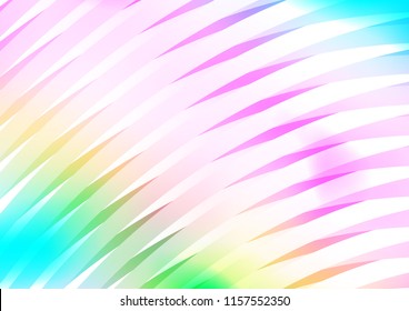 Light Multicolor, Rainbow vector texture with colored lines. Glitter abstract illustration with colored sticks. The template can be used as a background.