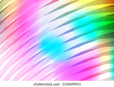 Light Multicolor, Rainbow vector texture with colored lines. Blurred decorative design in simple style with lines. Smart design for your business advert.