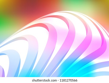 Light Multicolor, Rainbow vector texture with colored lines. Decorative shining illustration with lines on abstract template. Best design for your ad, poster, banner.