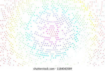 Light Multicolor, Rainbow vector  texture with disks. Abstract illustration with colored bubbles in nature style. Completely new template for your brand book.