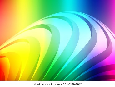 Light Multicolor, Rainbow vector texture with colored lines. Decorative shining illustration with lines on abstract template. The pattern can be used for websites.