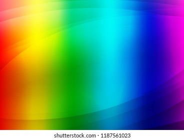 Light Multicolor, Rainbow vector texture with colored lines. Blurred decorative design in simple style with lines. Smart design for your business advert.