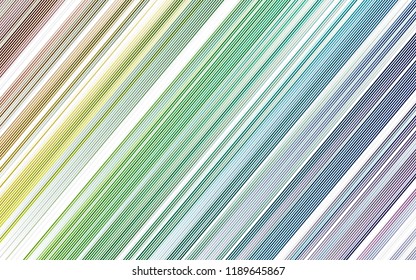 Light Multicolor, Rainbow vector texture with colored lines. Lines on blurred abstract background with gradient. The template can be used as a background.