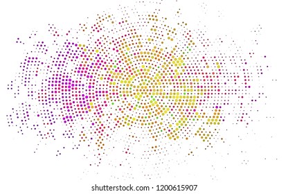 Light Multicolor, Rainbow vector texture with disks. Beautiful colored illustration with blurred circles in nature style. Pattern of water, rain drops.
